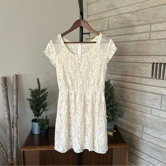 knee length dresses for ladies Monteau Dress Black Lace Embellished Size L SKU 000085 – Designers On A Dime main image 0